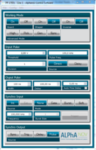 Interface graphique du générateur de retard