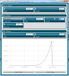 fiber optic modulator GUI for pulse shaping