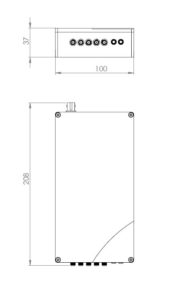 光ファイバー変調器 SOM形状寸法図