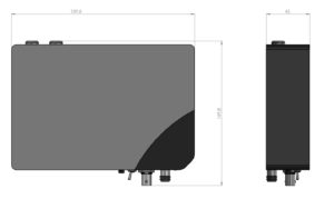 光ファイバー変調器 SOM-stdの寸法図