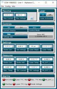 high power laser diode GUI