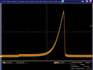 Fiber modulator pulse shaping