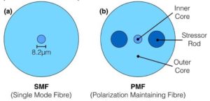 Bild der SMF- und PMF-Faser