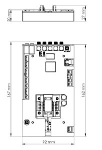 Dimensions of the optional driver called "shaper"