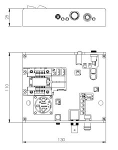 CCS pulse and CW driver dimensions