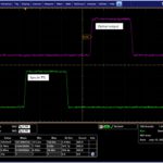 oscilloscope trace - pulse 150 ns