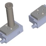 CAD-Zeichnung von AOM mit Sockel