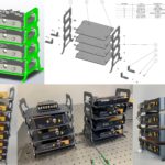 Mounting set picture to stack several AeroDIODE products