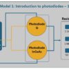 Synoptic of a first level photodiode education kit including 2 butterfly laser diodes and 2 photodiodes