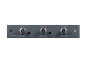 Front view of the triple output model with 3 BNC connectors