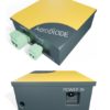 Front and back view of the double output linear power supply