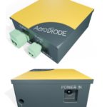 Front and back view of the double output linear power supply