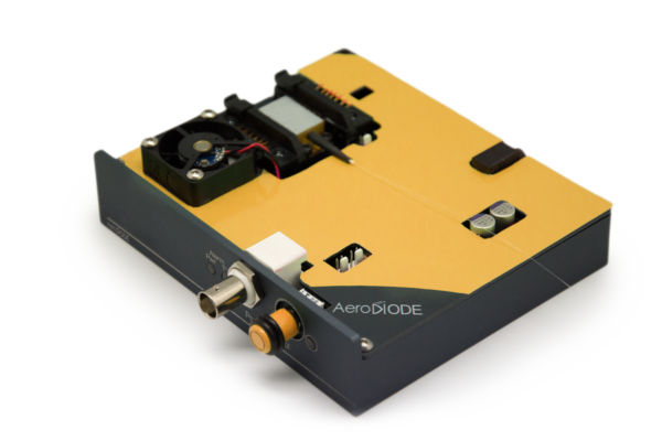 Yellow square driver with a butterfly SLD mounted on it